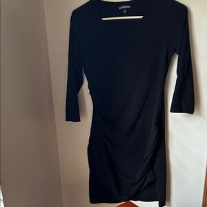 Express Elegant Black Midi Dress